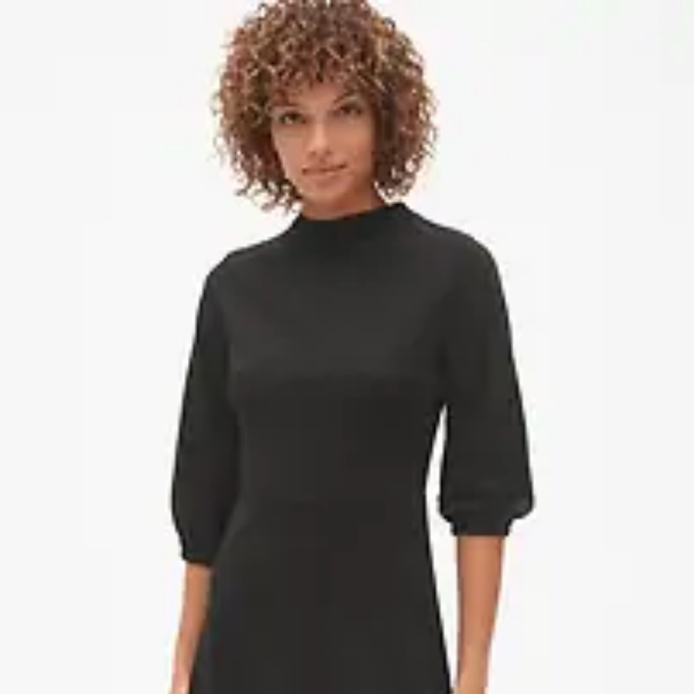 Balloon Sleeve Fit and Flare Dress in Ponte - NWT